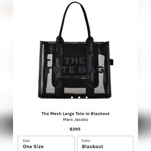 NWT MARC JACOBS LARGE MESH TOTE BAG
